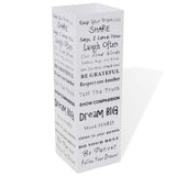 Parapluie Vidaxl et porte-bâton de marche carré blanc + text acier 48,5 cm