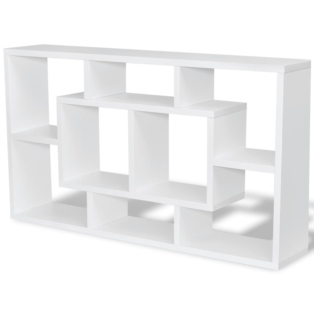 Vidaxl wandschap zwevend 8 vakken wit