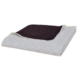 Vidaxl lit matelassé à double face 230x260 cm brun beige