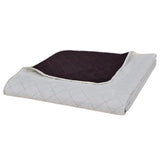 Vidaxl bedsprei gewatteerd dubbelzijdig 230x260 cm beige bruin