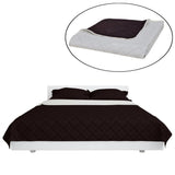 Vidaxl lit matelassé à double face 230x260 cm brun beige