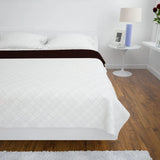 Vidaxl lit matelassé à double face 230x260 cm brun beige