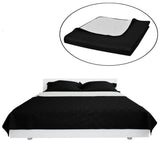 VIDAXL BEDSPREY trapuntato trapuntato da 170x210 cm Bianco nero