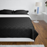 VidaXL Bedsprey Quilted double -sided 170x210 cm Black White