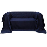 Vidaxl Bank Cover Microsuede Navy Blue 140 x 210 cm