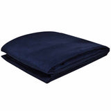 Couverture de la banque Vidaxl microsuede bleu marine 210 x 280 cm