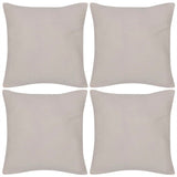 Vidaxl cushion covers cotton 50 x 50 cm beige 4 pieces