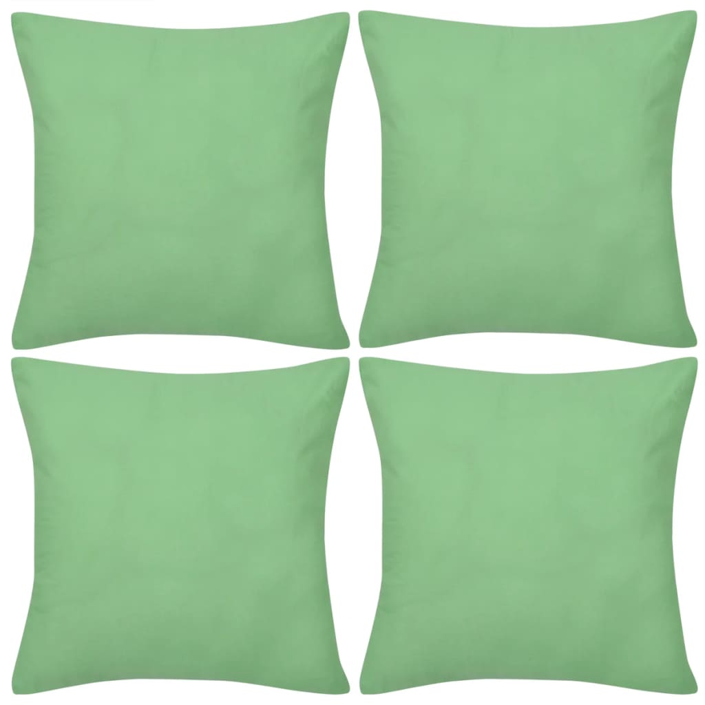 Vidaxl cushion covers cotton 40 x 40 cm Apple green 4 pieces