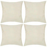 Coussin vidaxl couvre le lin look 80 x 80 cm beige 4 pièces