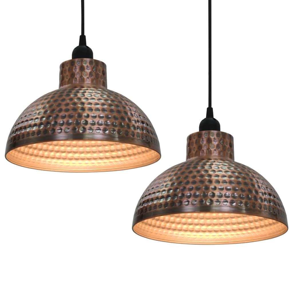 VidaXL ceiling lamps Half -shaped copper -colored 2 pcs