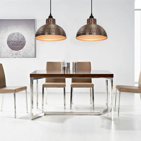 Lampes de plafond Vidaxl à moitié en forme de cuivre - 2 pcs colorés