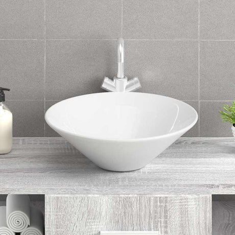 Vidaxl Watens 2 PCS 42x42x14 cm blanc céramique