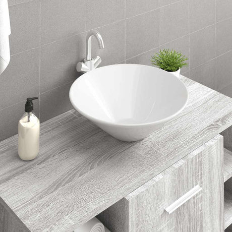 Vidaxl Watens 2 PCS 42x42x14 cm blanc céramique
