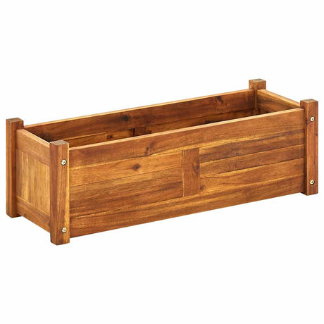 Vidaxl Planter a augmenté 76x27.6x25 cm Acaciahout