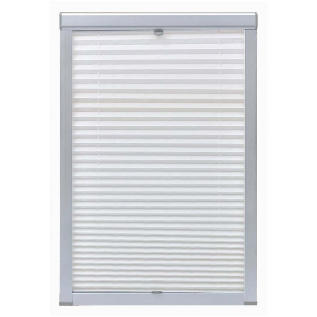Vidaxl rouleau aveugle plissé blanc 104