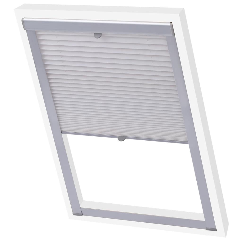 Vidaxl rouleau aveugle plissé blanc 104