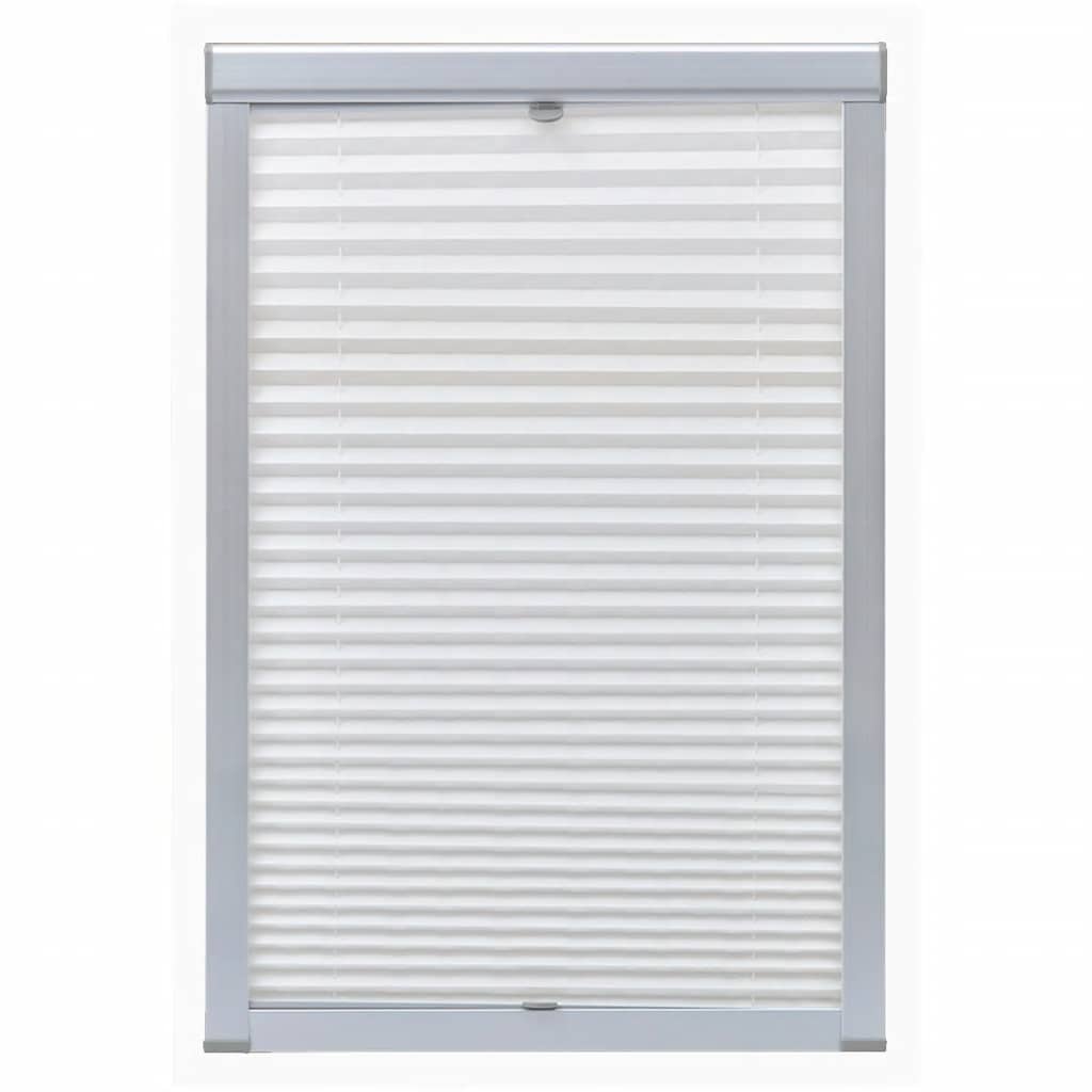 Vidaxl rouleau aveugle plissé blanc c02