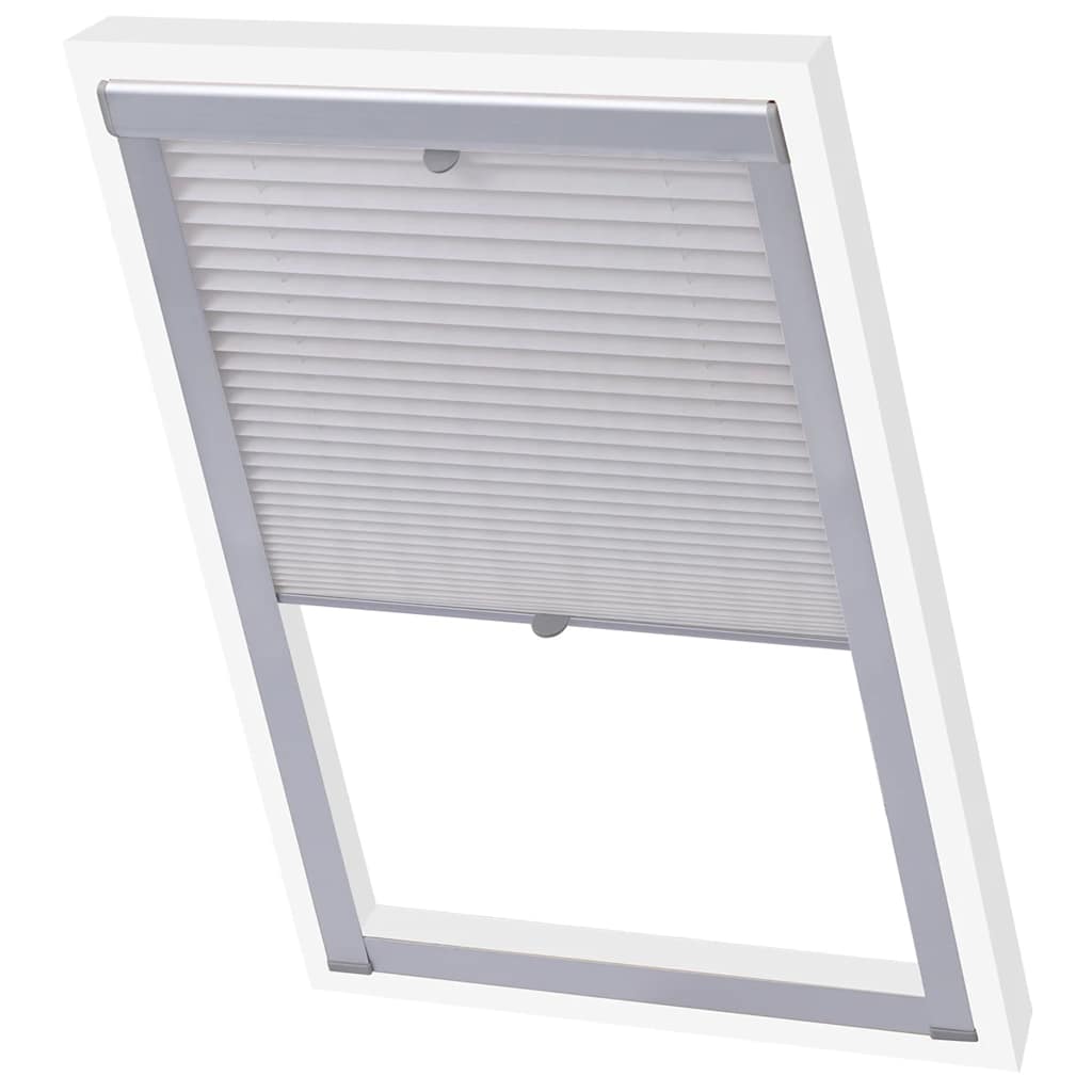 Vidaxl Roller Blind Pliathed White C02