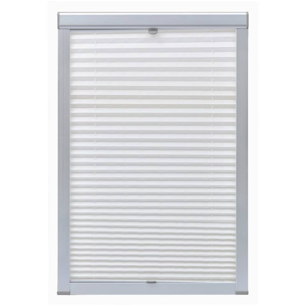 Vidaxl Roller Blind plissed White F06