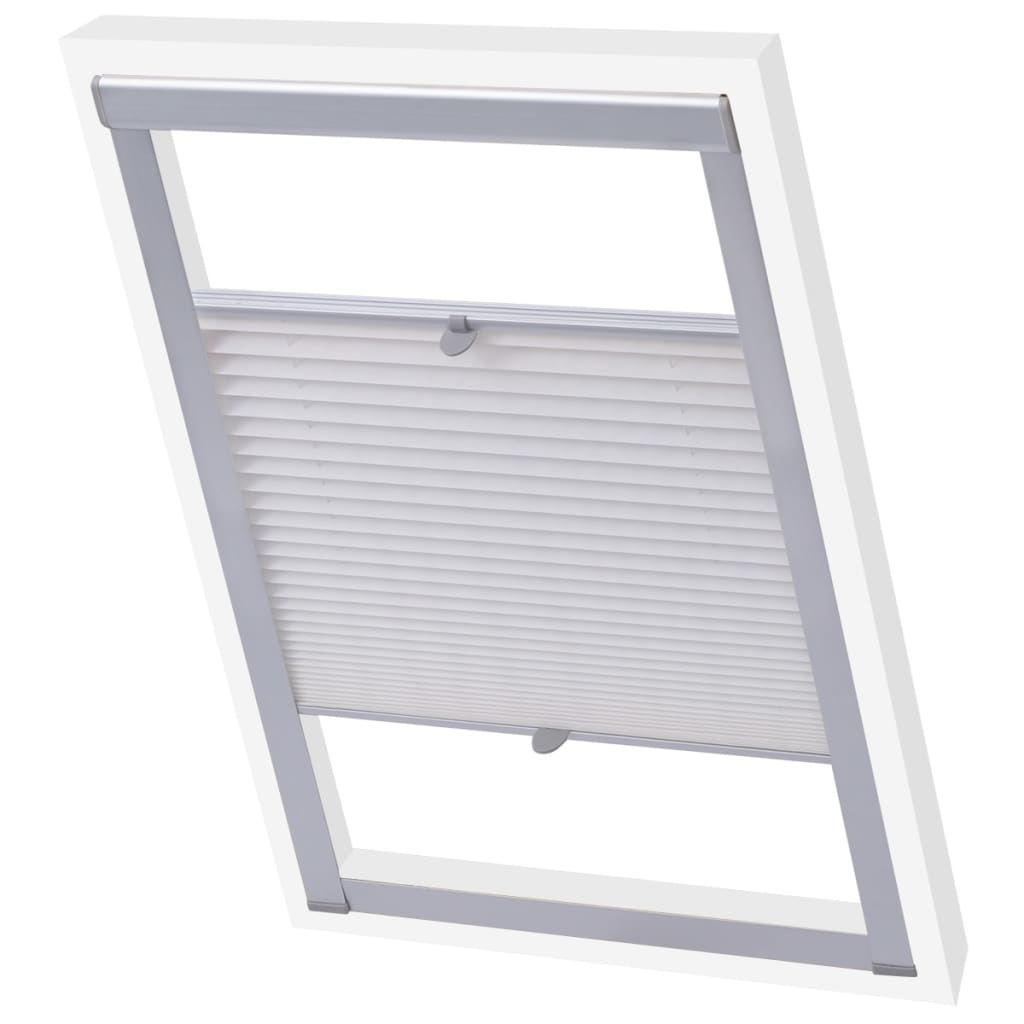 Vidaxl Roller blind pleated white M04 304