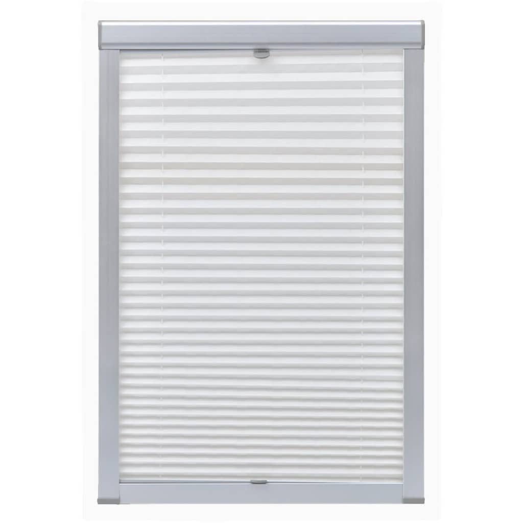 Vidaxl Roller blind pleated white M04 304