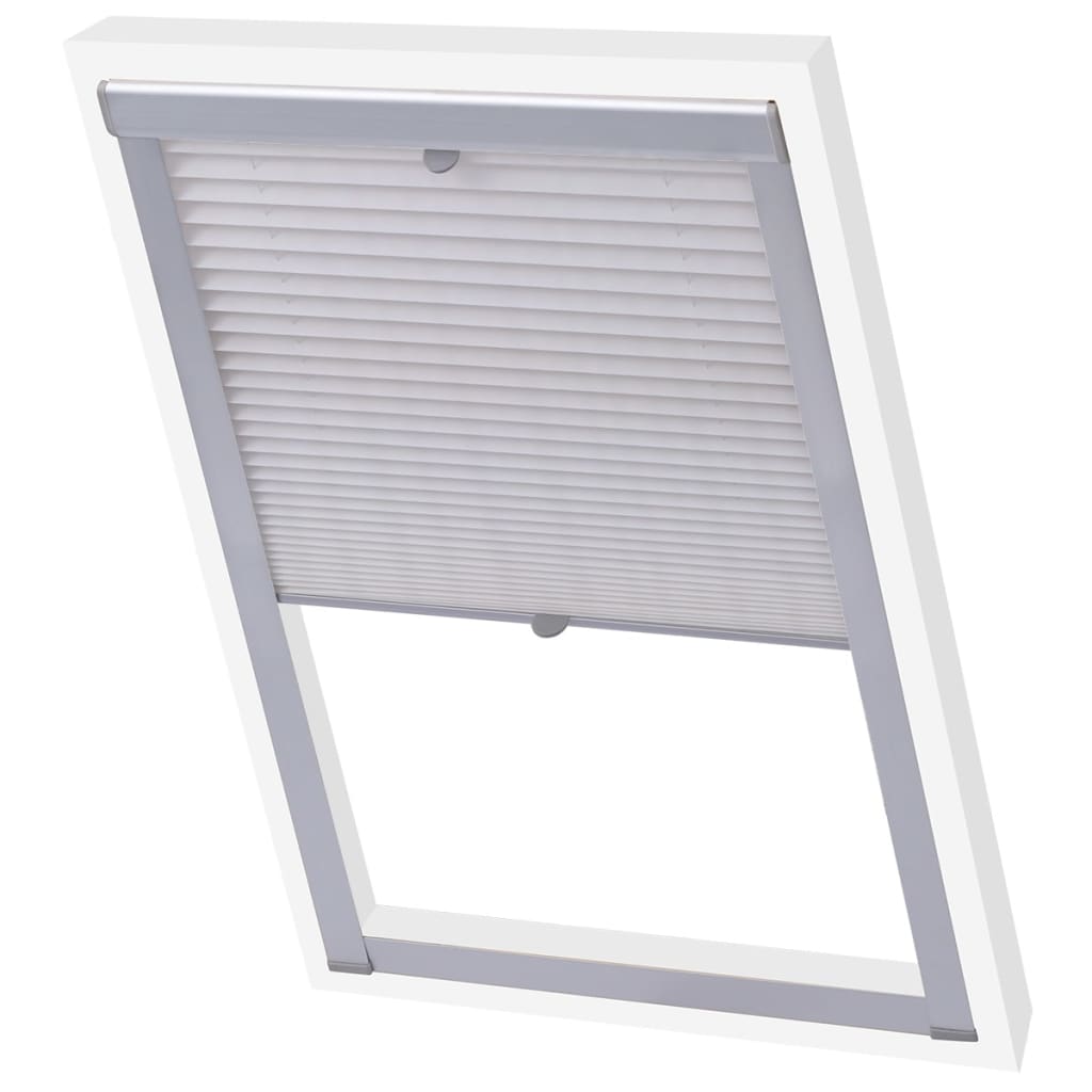 Vidaxl Roller blind pleated white M04 304