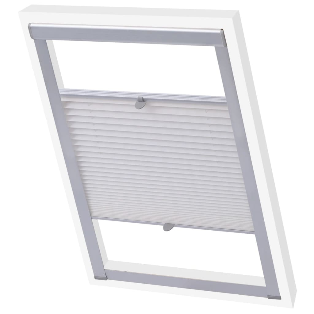 Vidaxl Roller Blind Plissed White M06 306