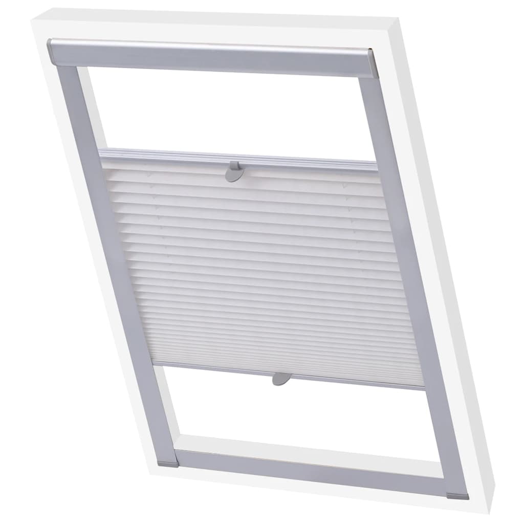 Vidaxl rouleau aveugle plissé blanc p06 406