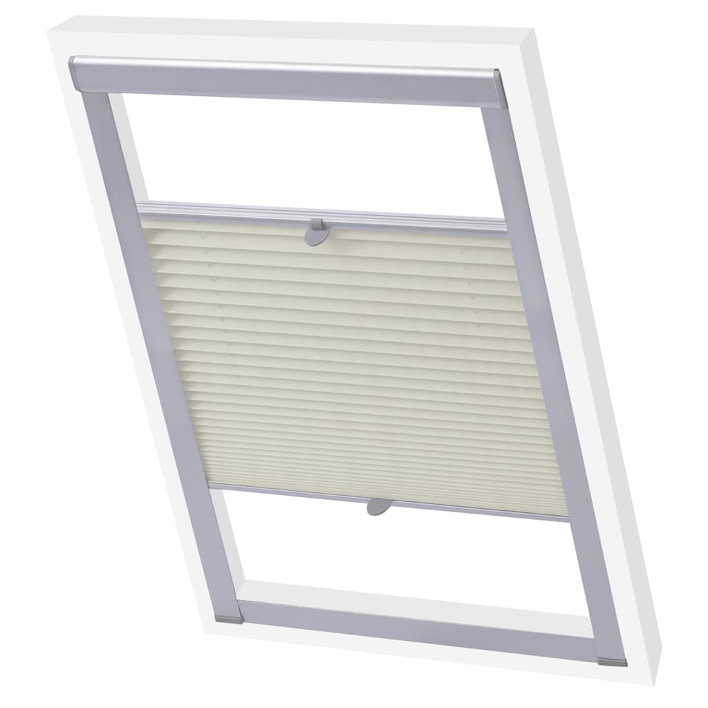 Vidaxl rouleau aveugle crème plissée U08 808