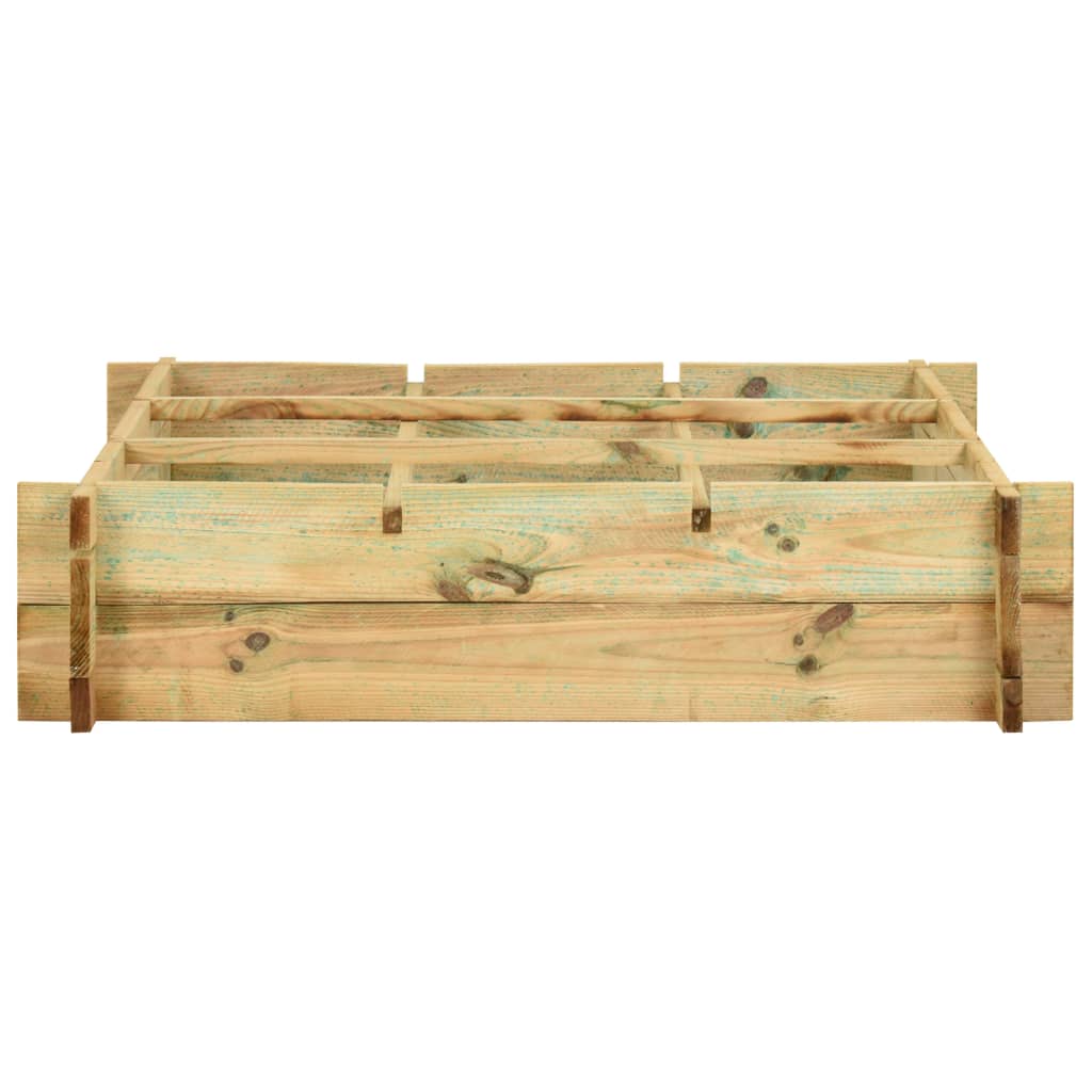 Vidaxl Planter opgehuewe 90x90x20 cm imprägnéiert Holz