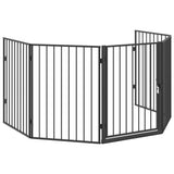 Vidaxl Fireplace Fence Steel Black