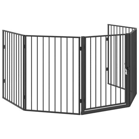 Vidaxl Fireplace Fence Steel Black