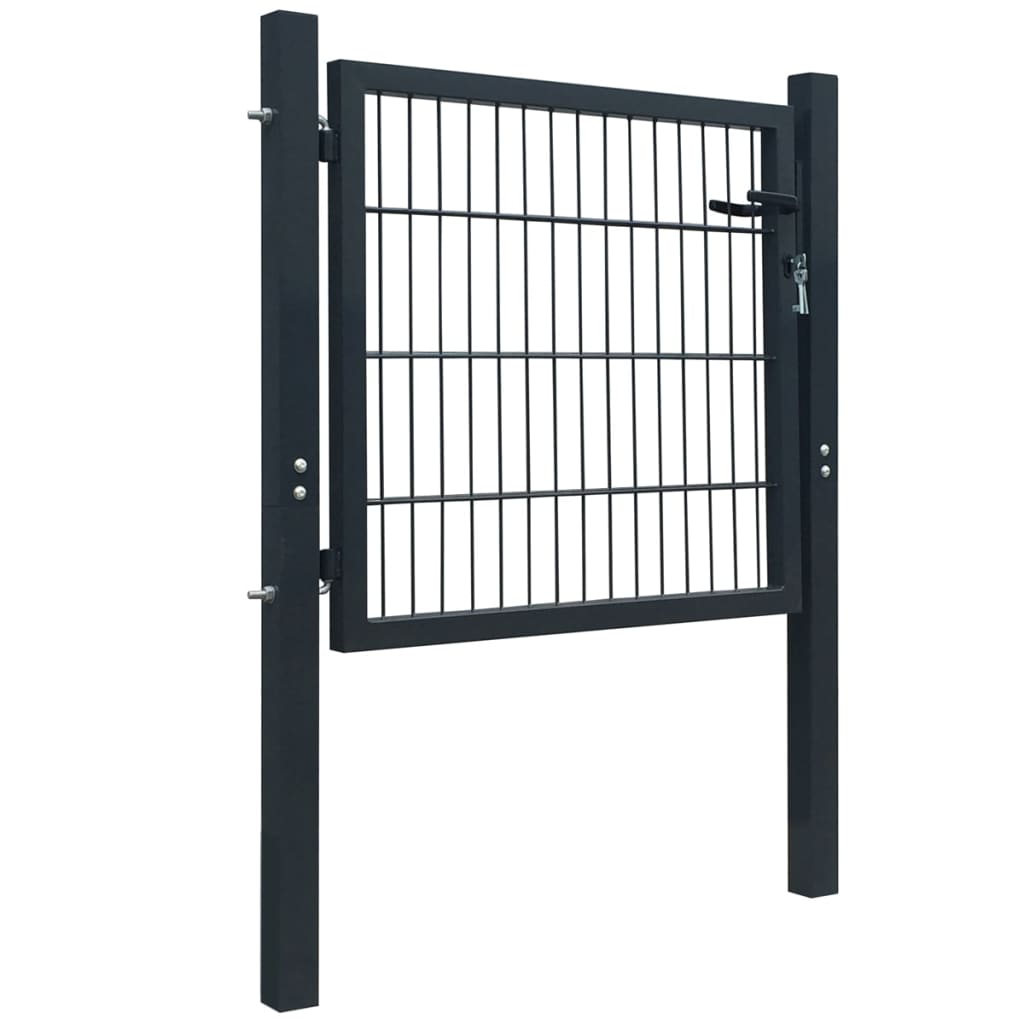 Port vidaxl 105x150 cm anthracite en acier -colore