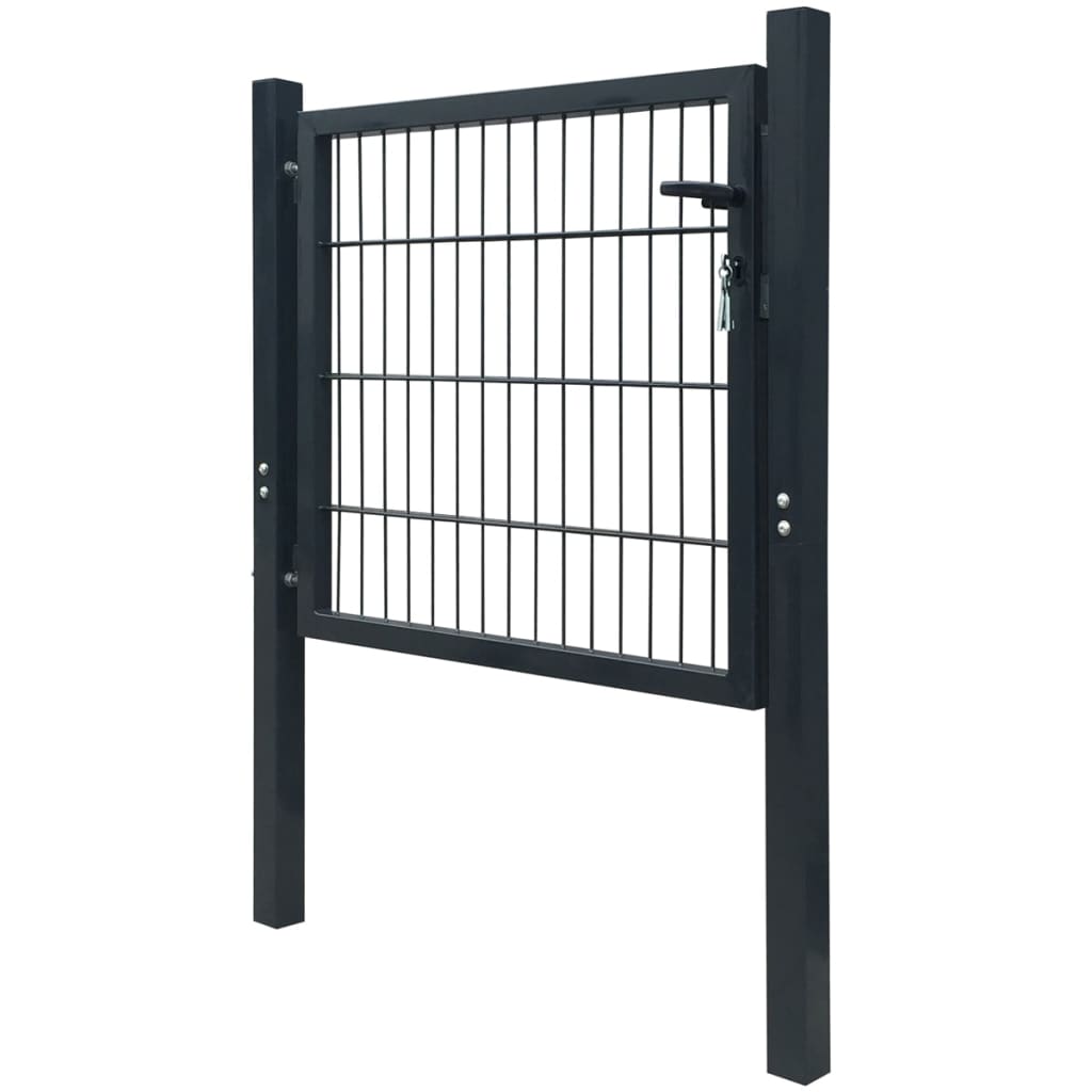 Port vidaxl 105x150 cm anthracite en acier -colore