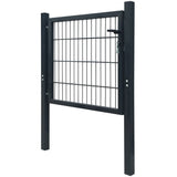 Port vidaxl 105x150 cm anthracite en acier -colore