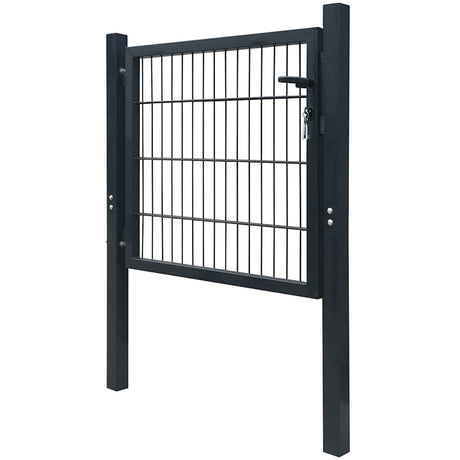 Port vidaxl 105x150 cm anthracite en acier -colore