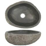 Vidaxl wastbasin oval (29-38) x (24-31) cm River Stone