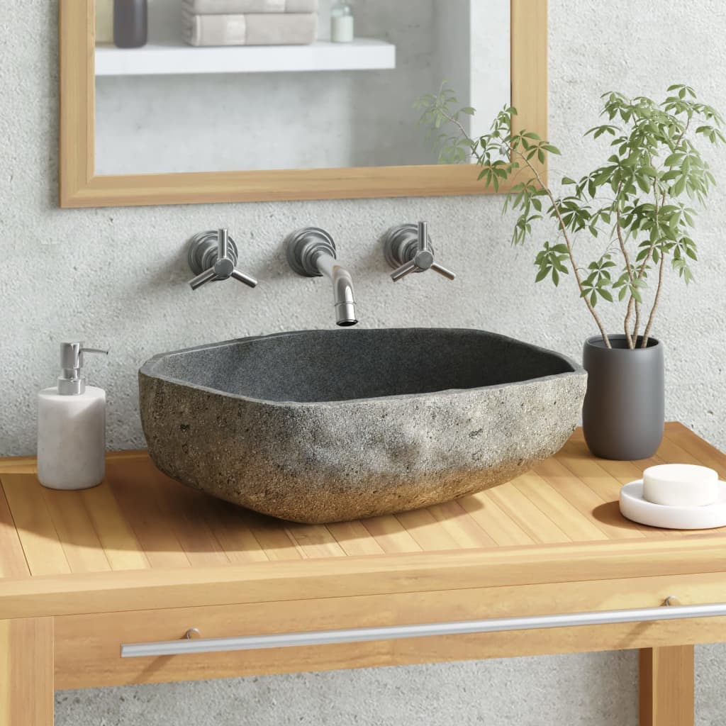 BIDAXL WASHBASIN Oval (45-53) X (34-41) CM River Stone