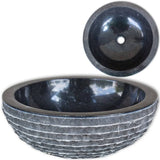 Vidaxl Washbasin 40 cm marmorna črna