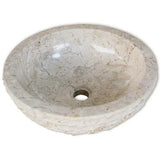 Vidaxl Washbasin de 40 cm Crème en marbre