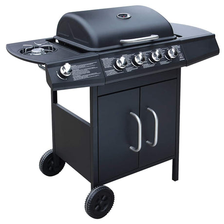 Vidaxl GasbarBecue 4 + 1 Zone de cuisson noire