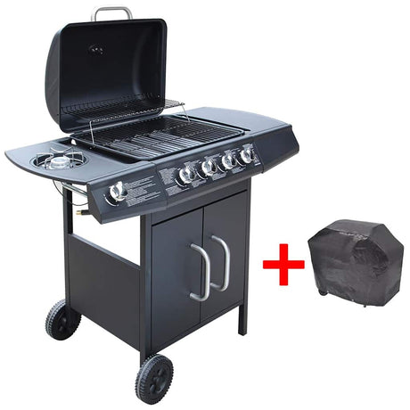 Vidaxl GasbarBecue 4 + 1 Zone de cuisson noire