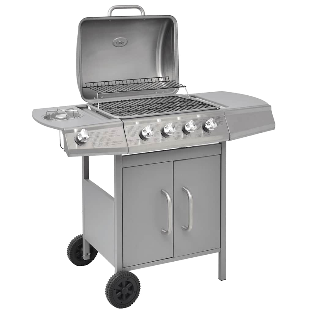 Vidaxl Gasbarbecue 4+1 Cooking Zone Silver