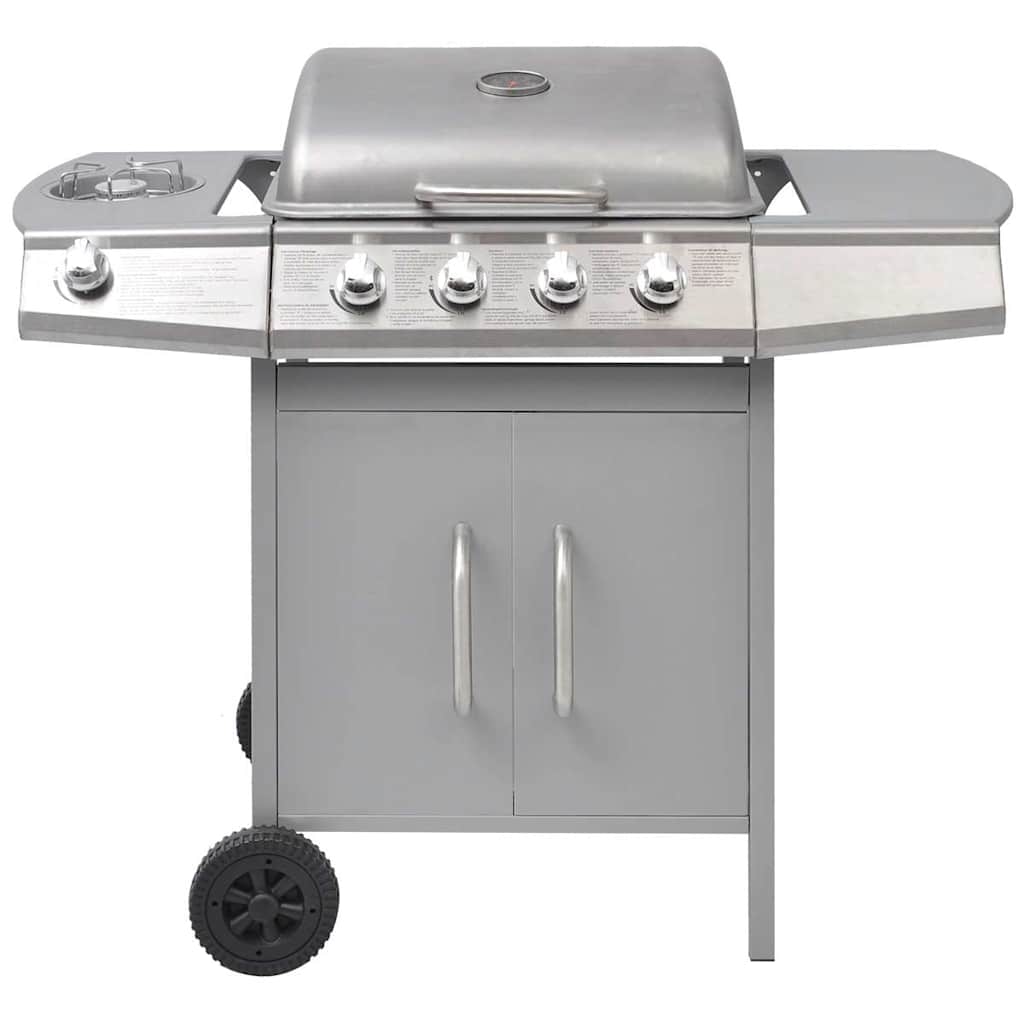 Vidaxl GasbarBecue 4 + 1 Zone de cuisson Silver