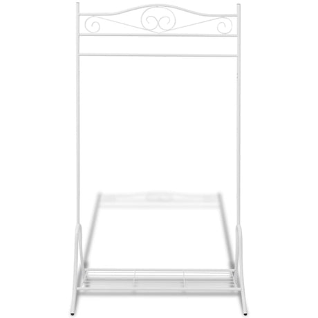 Vidaxl Clothing Rack en acier blanc