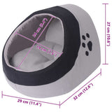 Vidaxl Cat panier m gris et noir