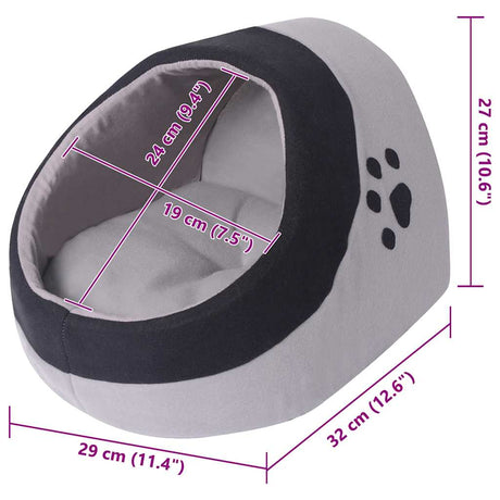 Vidaxl Cat panier m gris et noir