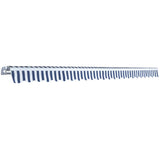 Vidaxl Luifel manually extendable 500 cm blue and white