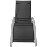 Vidaxl ligbed aluminium zwart