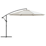 VidaXL Zweefparasol 3,5 m zandwit